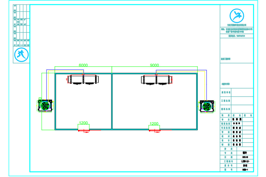 甘肅玉門(mén)市90平米冷藏庫(kù)冷凍庫(kù)設(shè)計(jì)平面圖