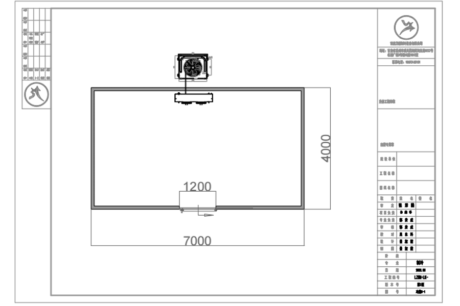 甘肅甘谷28平米冷庫(kù)設(shè)計(jì)平面圖